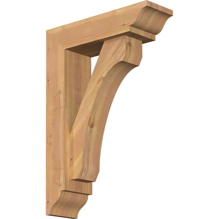 Ekena Millwork Legacy Traditional Smooth Bracket w/ Offset Brace, Western Red Cedar, 5 1/2"W x 18"D x 26"H BKT0604X18X26LEC01SWR